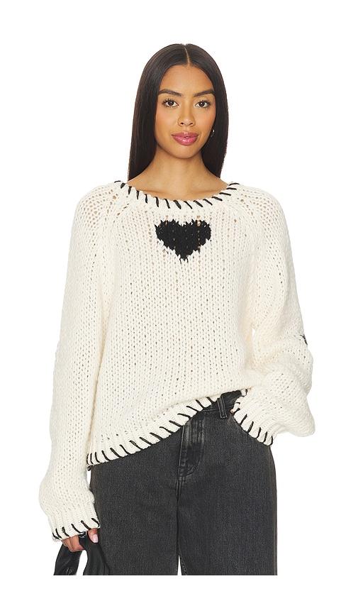 john & jenn by line declan pullover in cream.