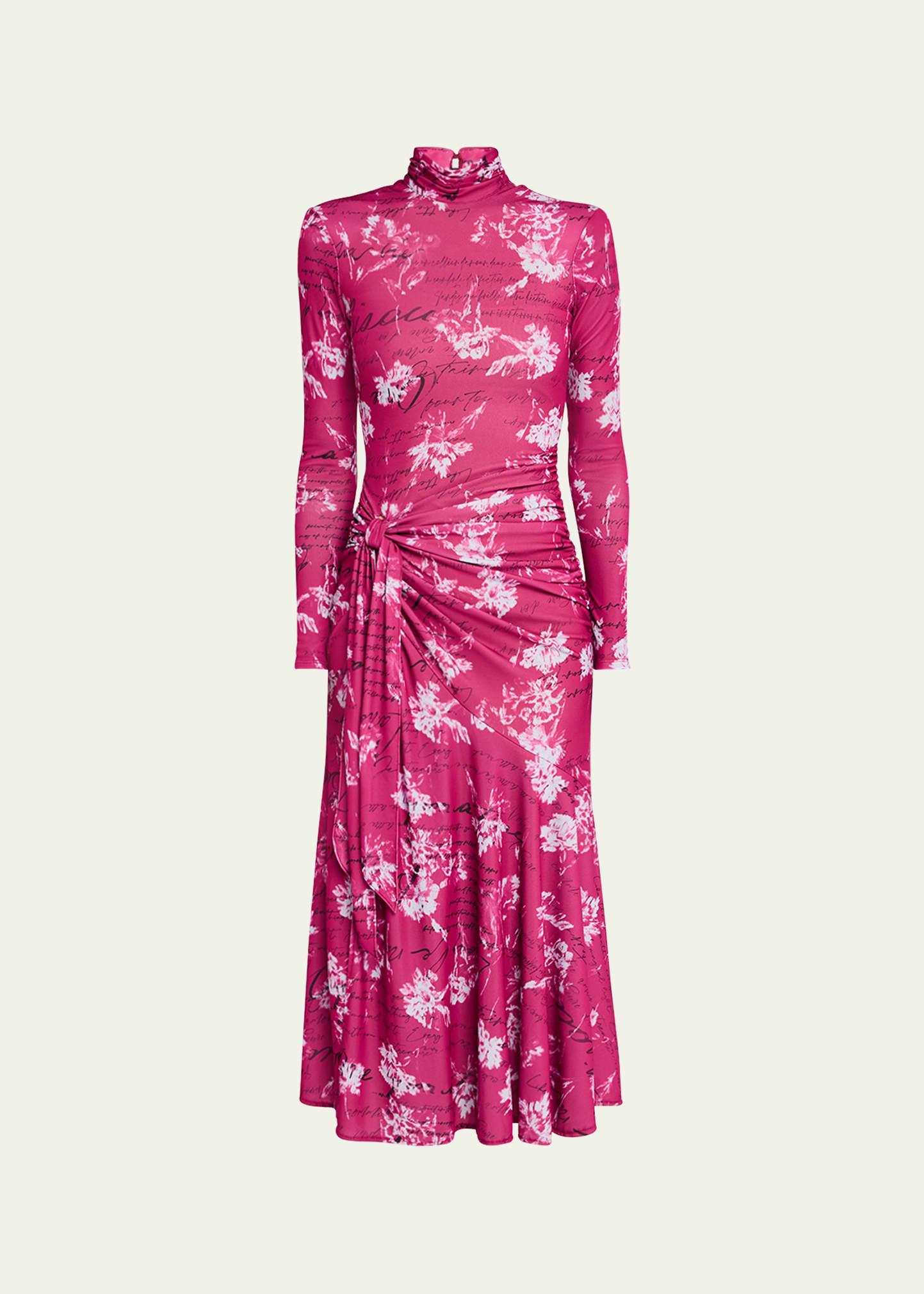 johnson warm carnation tie-waist midi dress