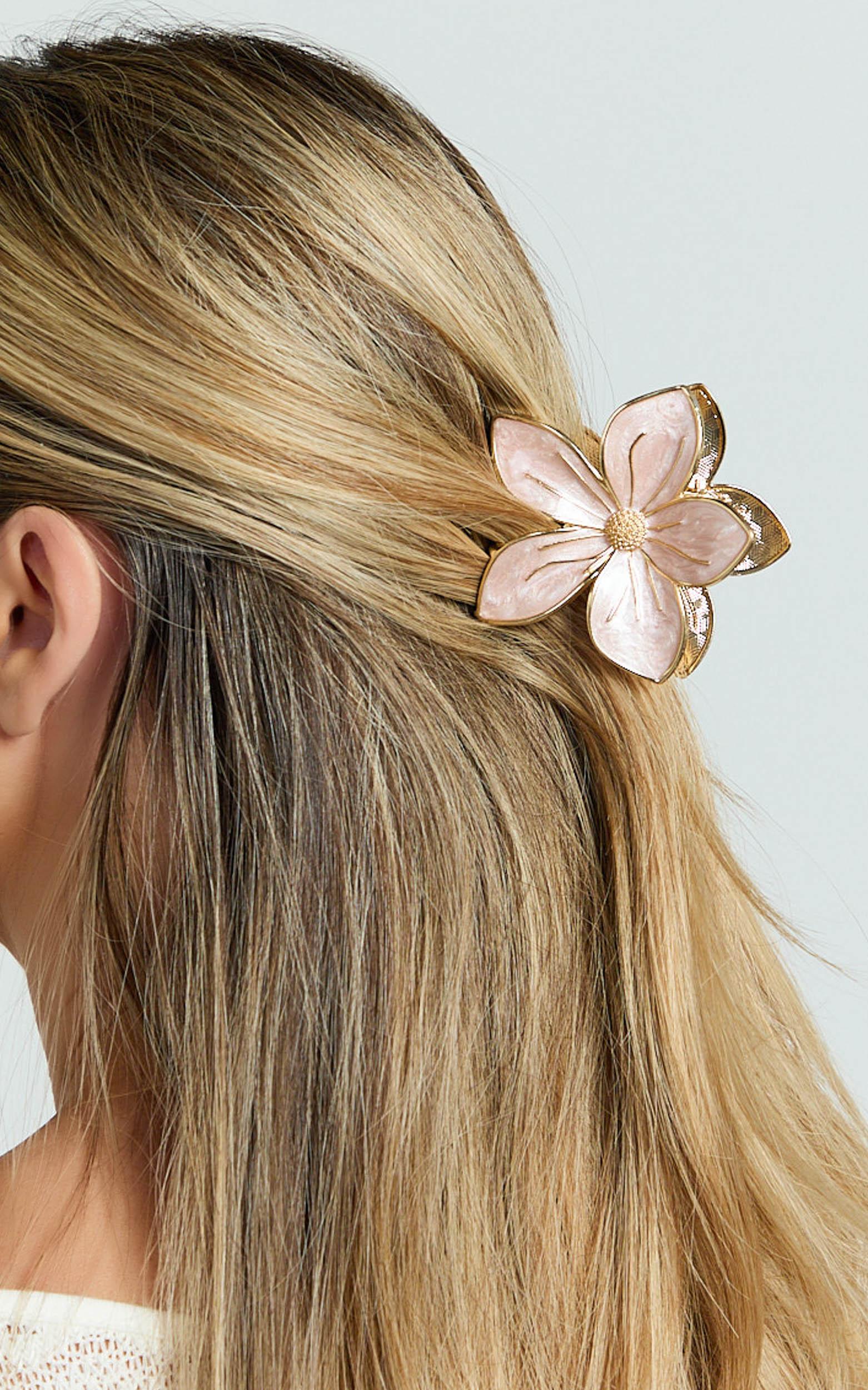 jolene enamel hair clip in pink