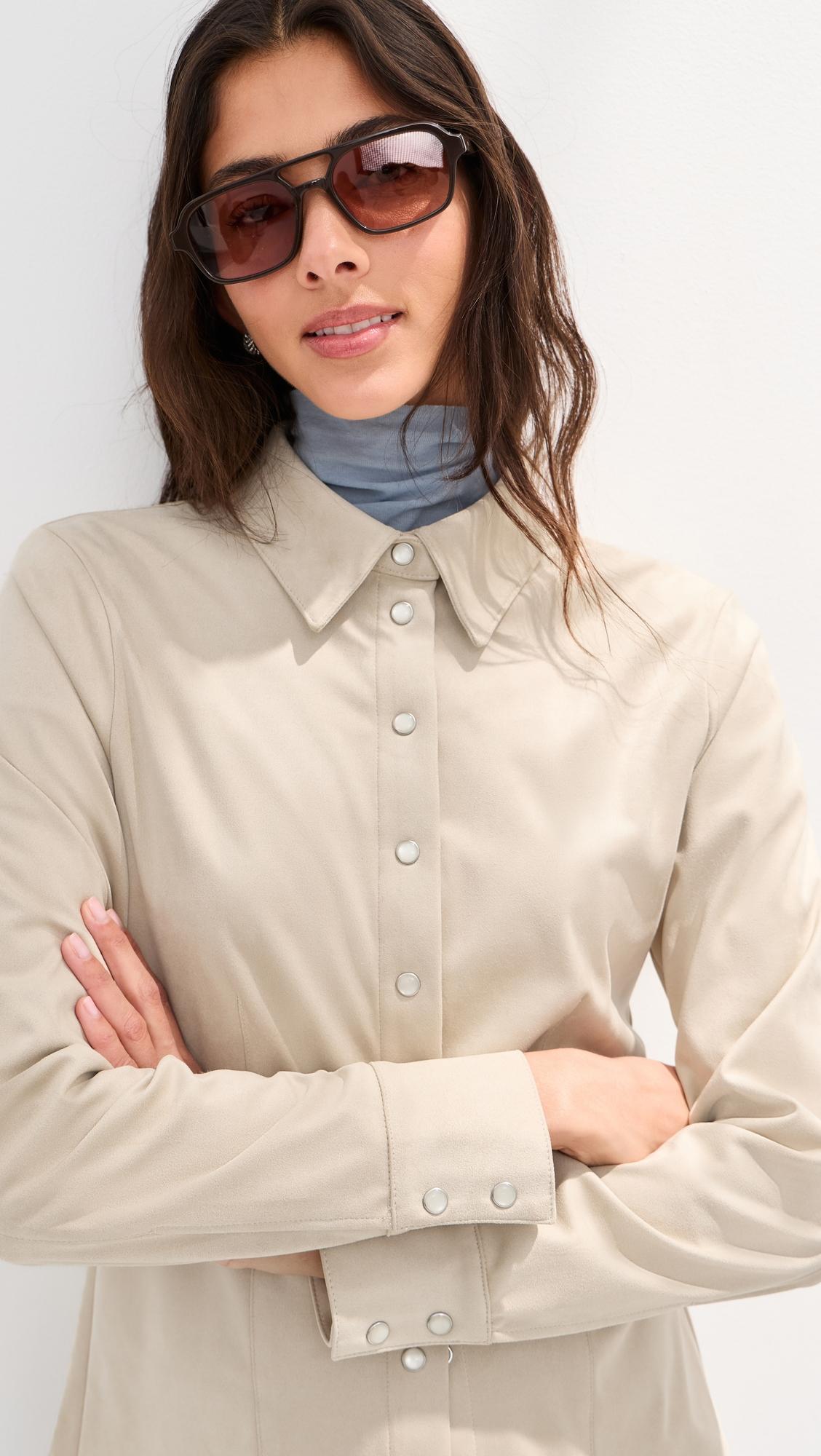 jolene faux suede shirt