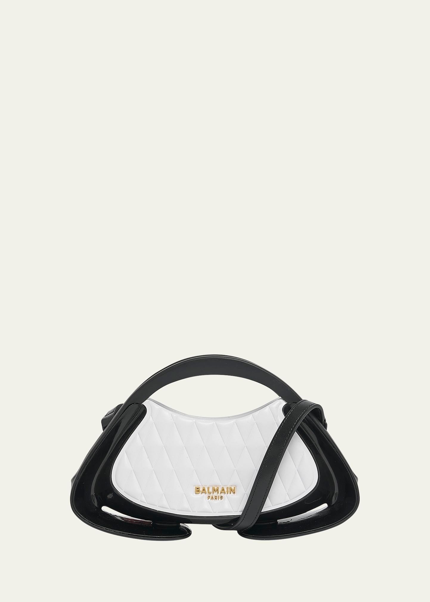 jolie madam small top-handle bag in quilted polyurethane