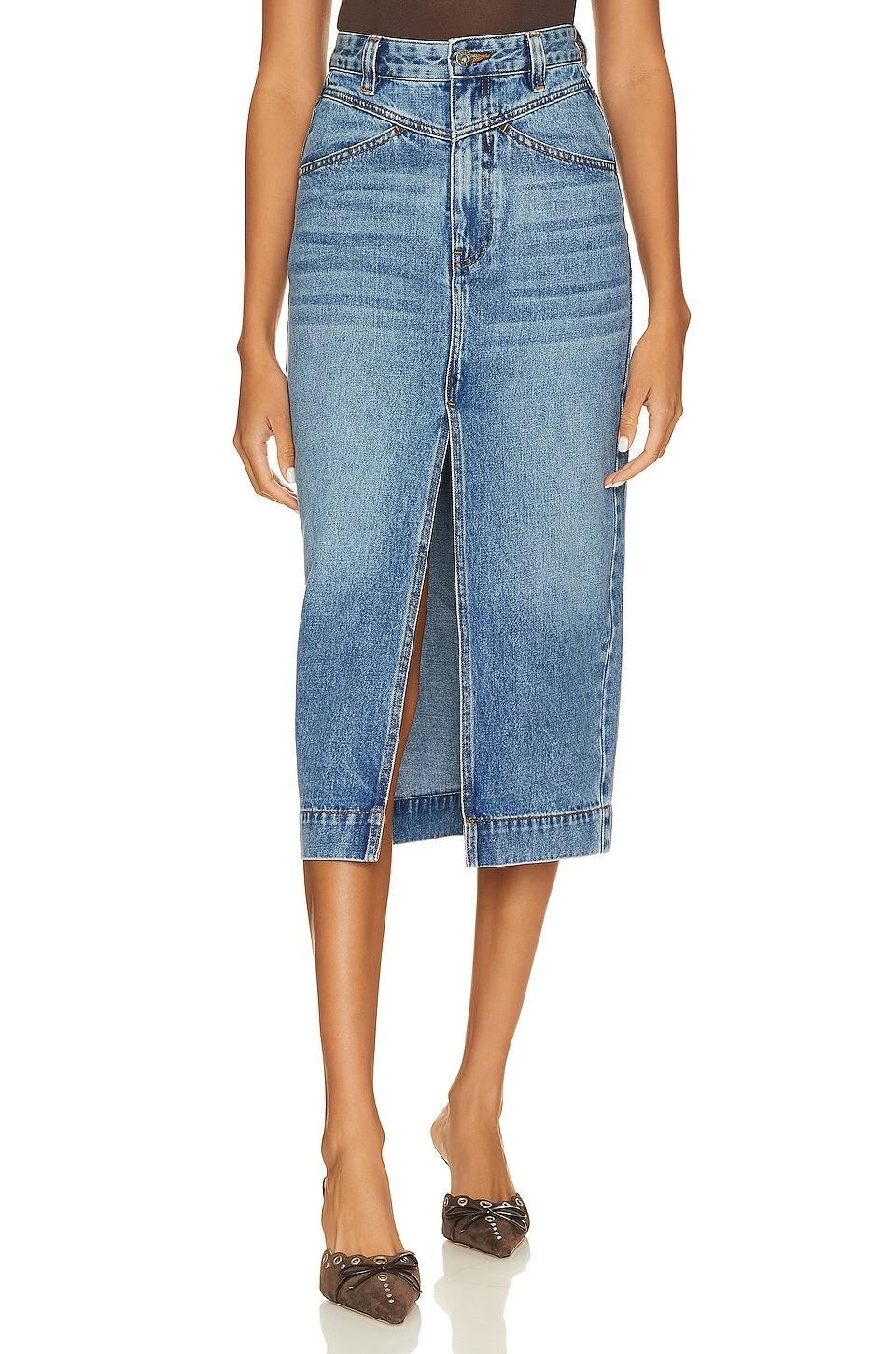 jonah midi denim skirt