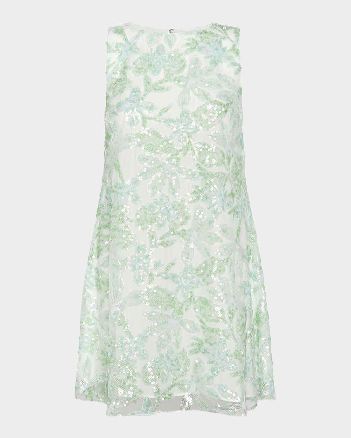 jonah sequined floral mini dress