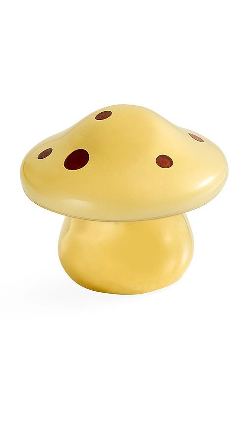 jonathan adler brass mushroom small box in yellow.