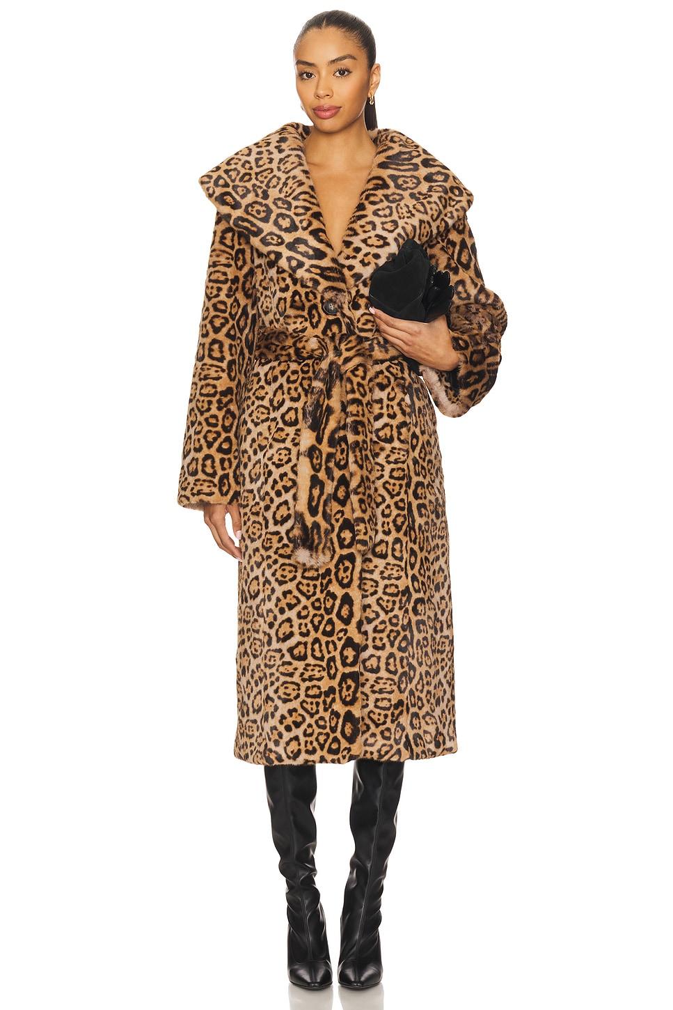 jones faux fur wrap coat