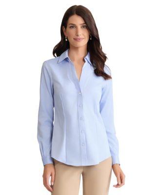 jones new york womens easy care button up long sleeve blouse