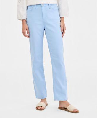 jones new york womens mid rise lexington straight jeans