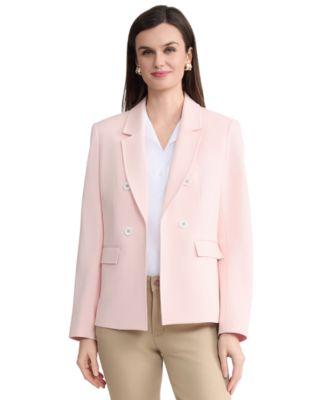 jones new york womens open front faux double breasted blazer