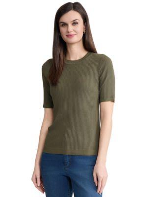 jones new york womens sutton crewneck top