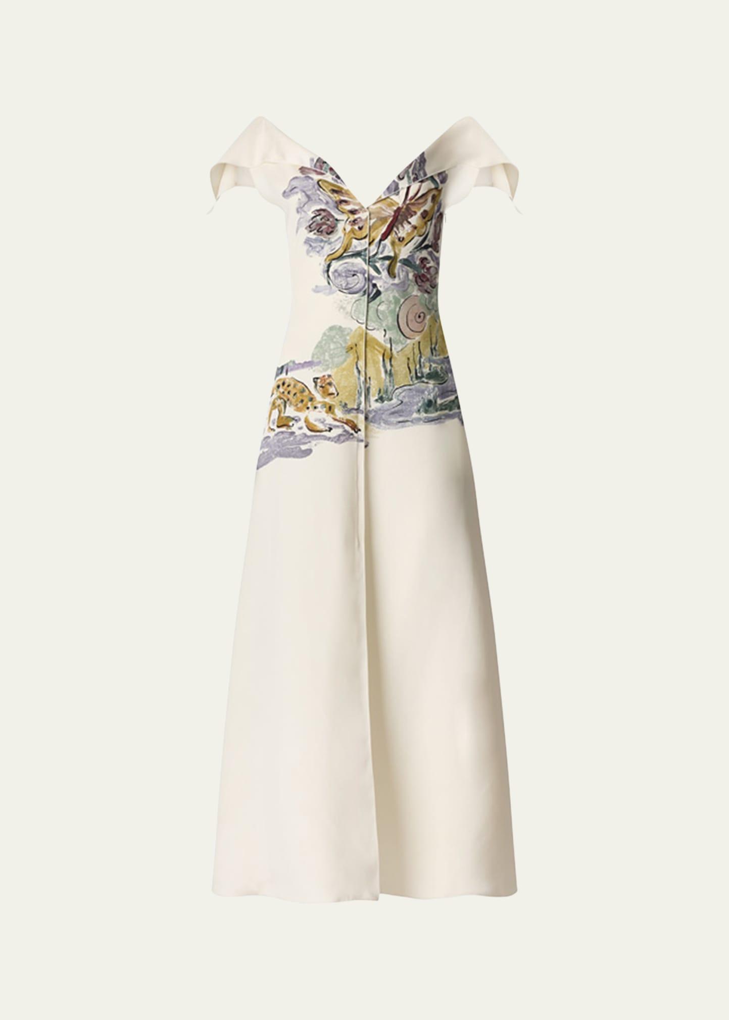 jophee drape cap-sleeve maxi dress
