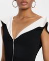 jophee layered ruffle v-neck midi dress