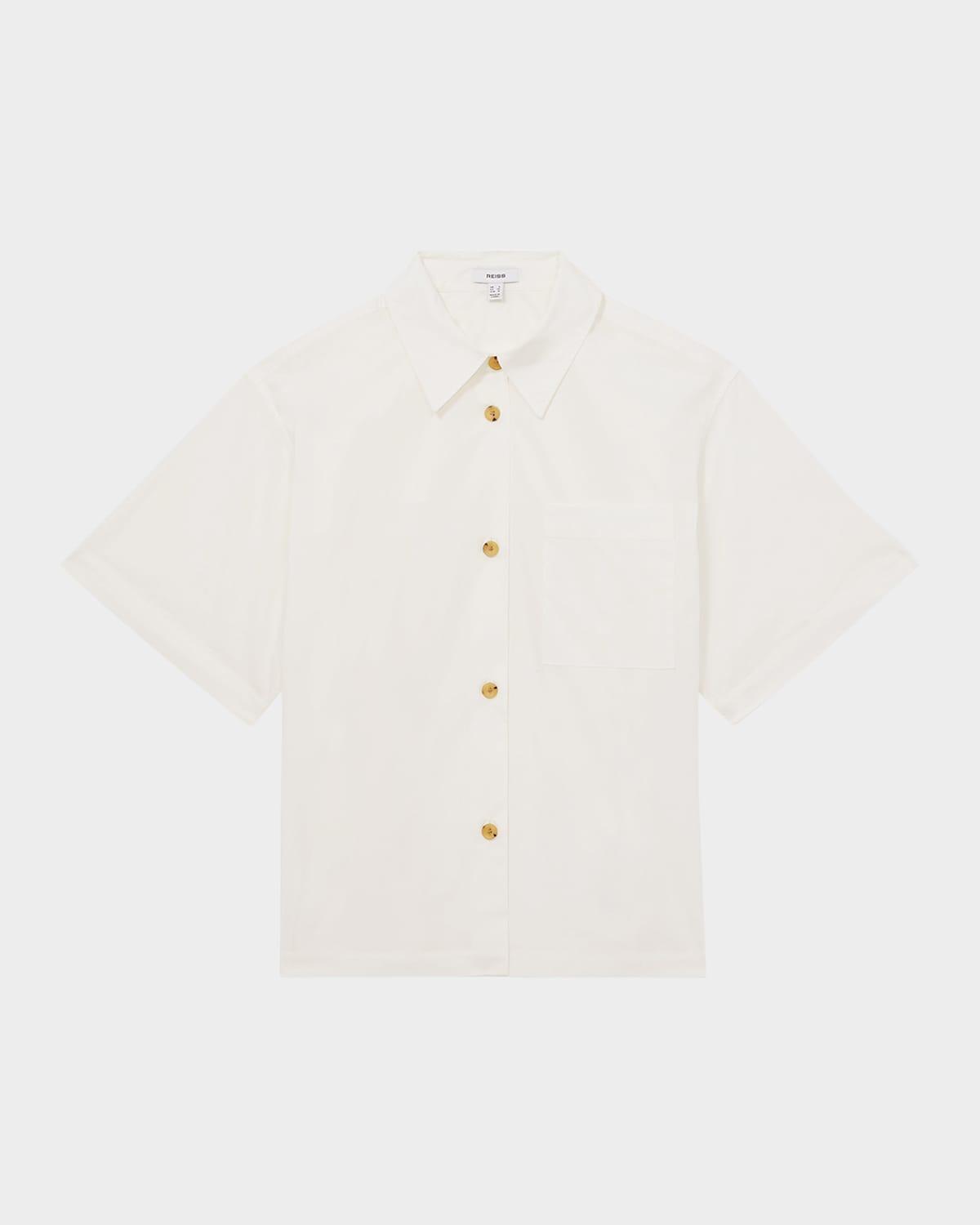 jordan boxy button-down cotton shirt