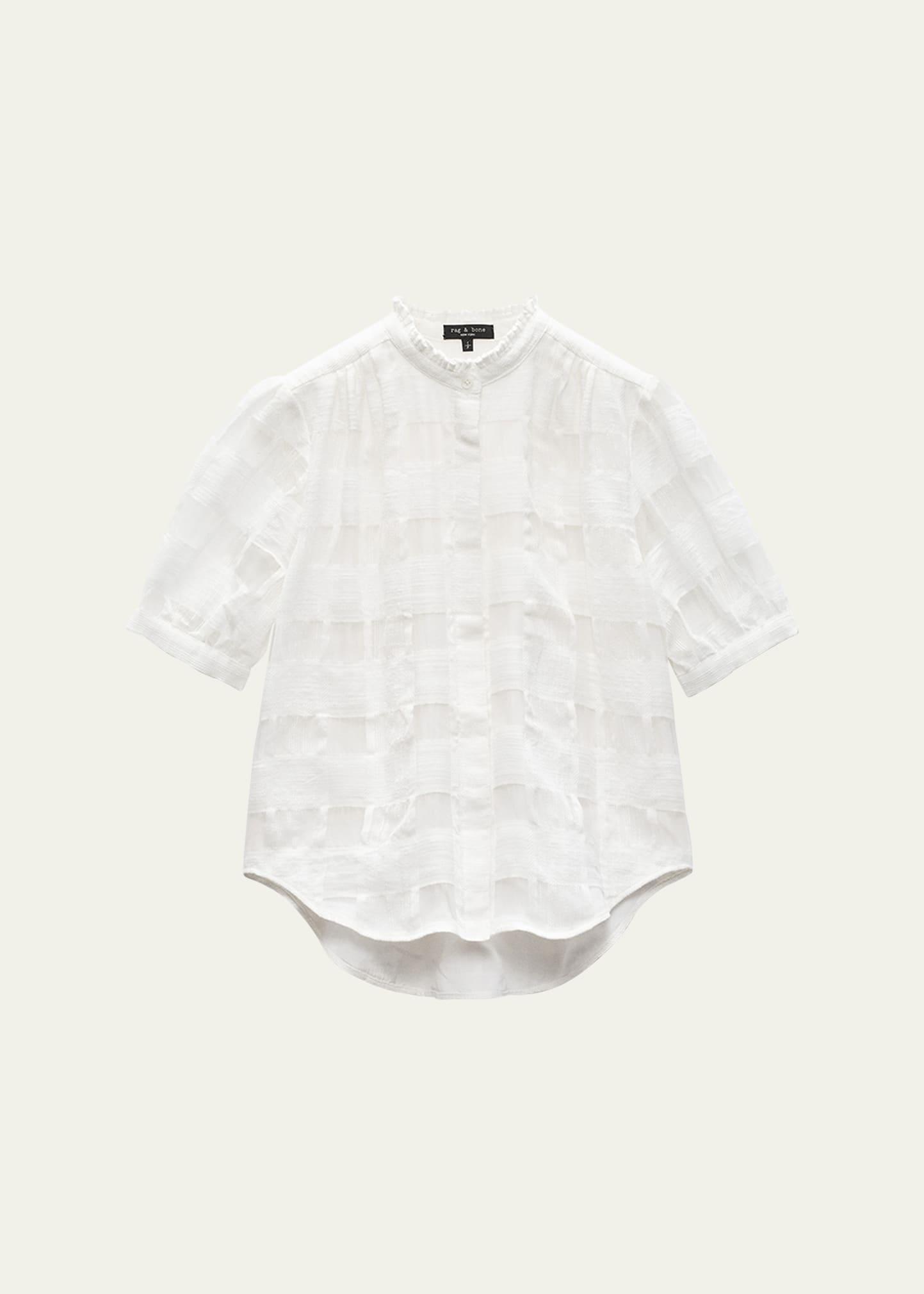 jordan plaid short-sleeve top