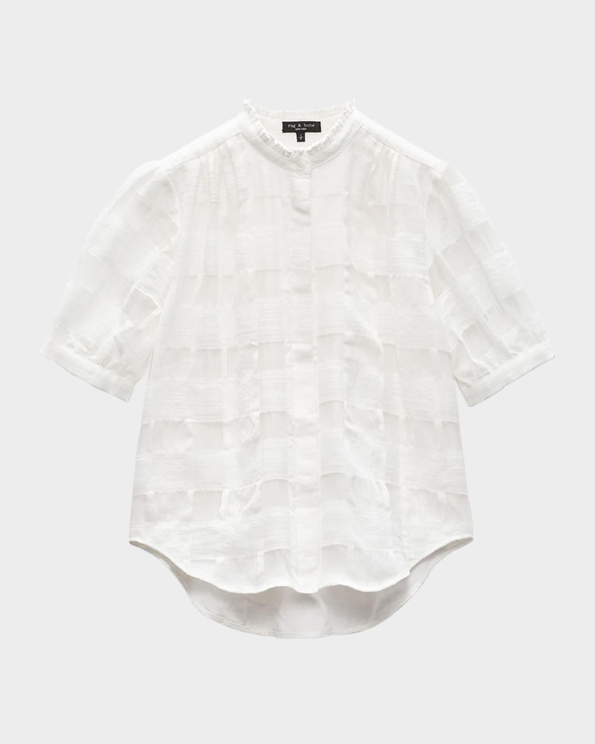 jordan plaid short-sleeve top