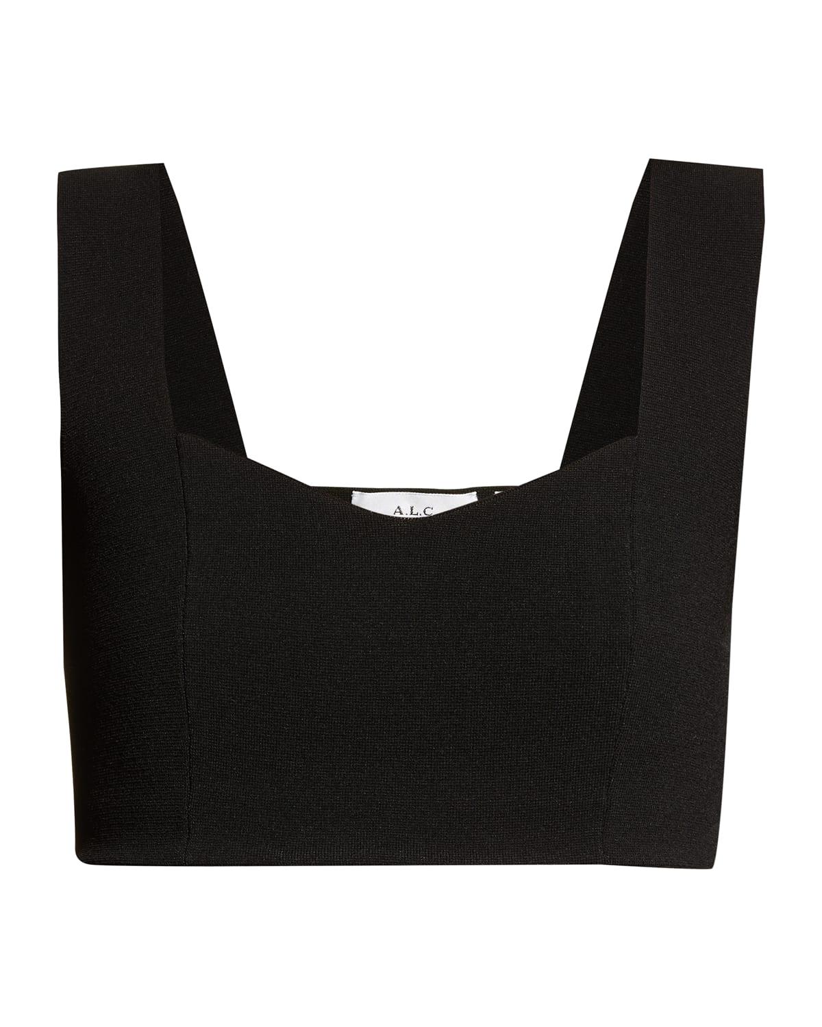 jordana seamed cropped bra top