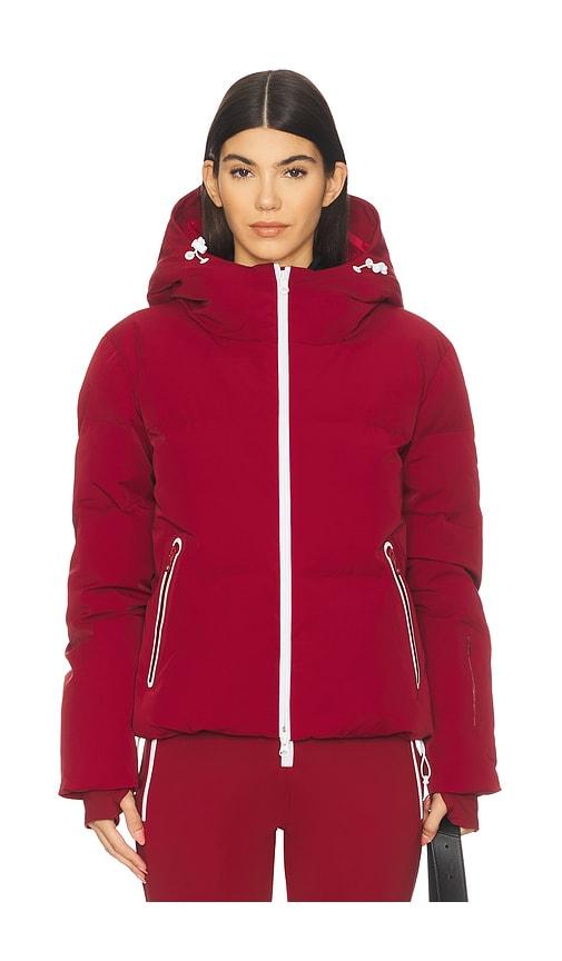 jorde poppy jacket in red.