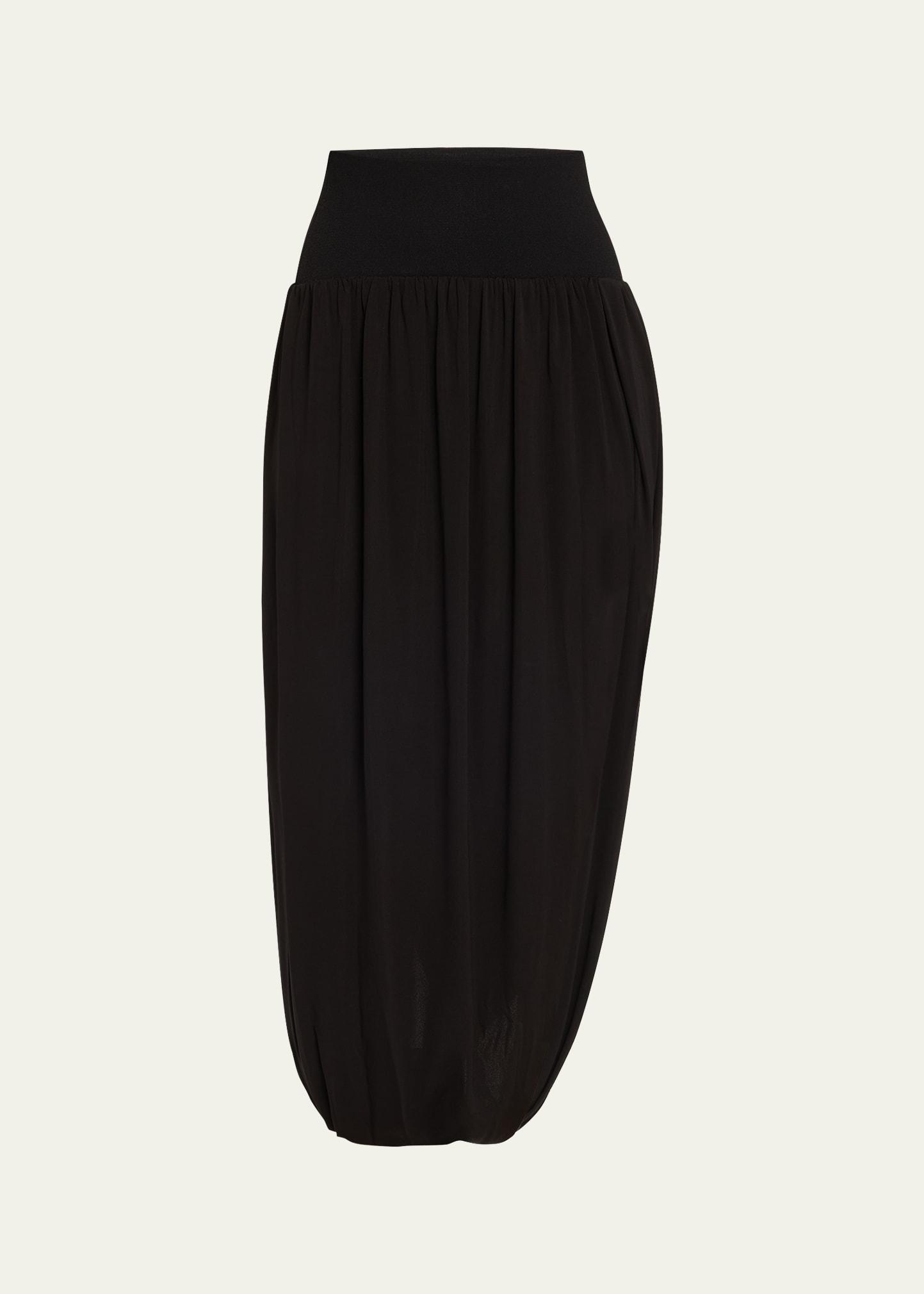 jordiana draped midi skirt