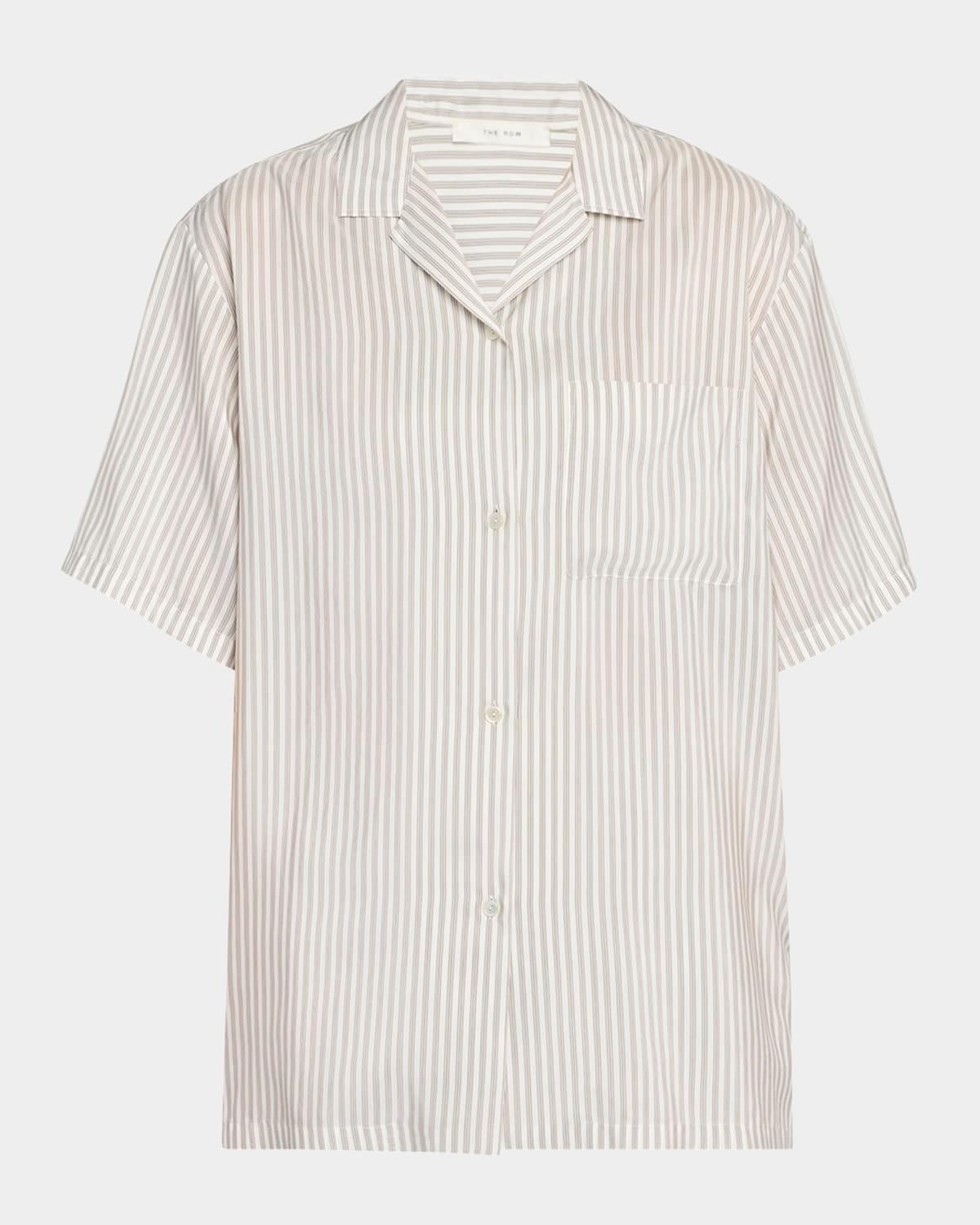 jorge striped silk camp shirt