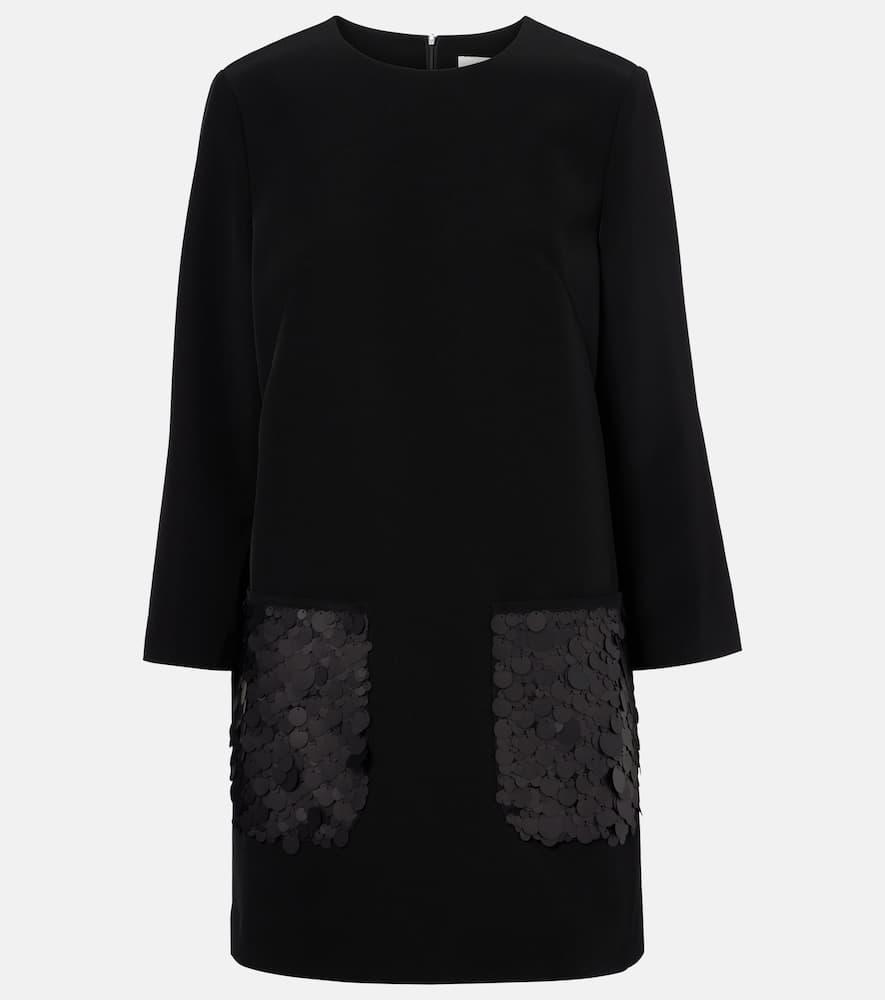 joseph bixio sequined satin twill minidress