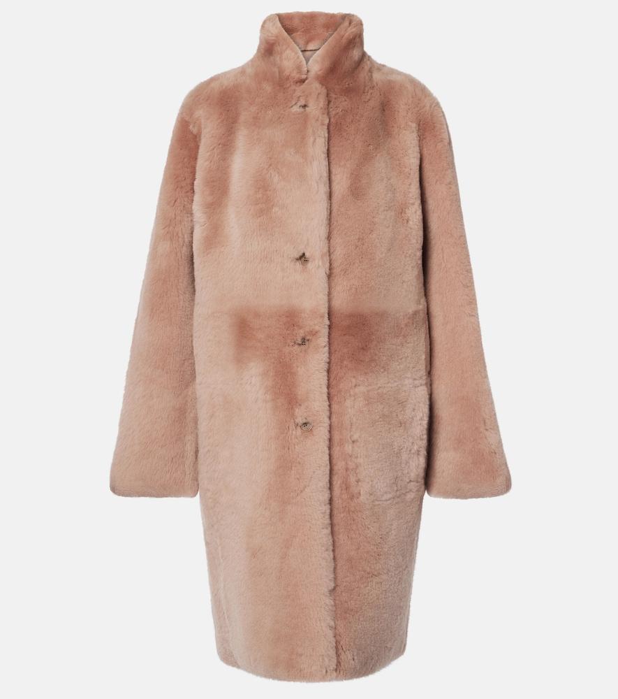 joseph britanny reversible shearling and leather coat