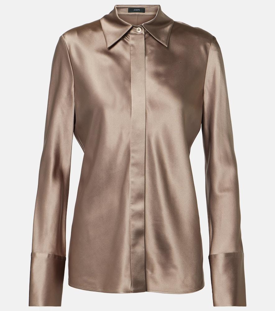 joseph brunel silk satin blouse