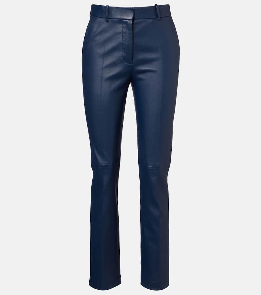 joseph coleman leather slim pants