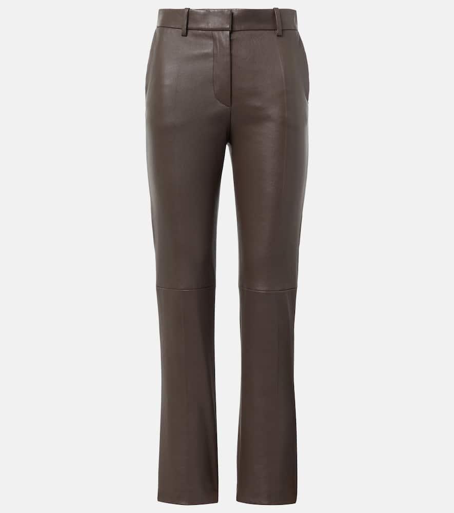 joseph coleman leather slim pants