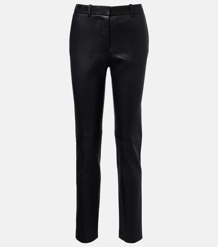 joseph coleman leather straight pants