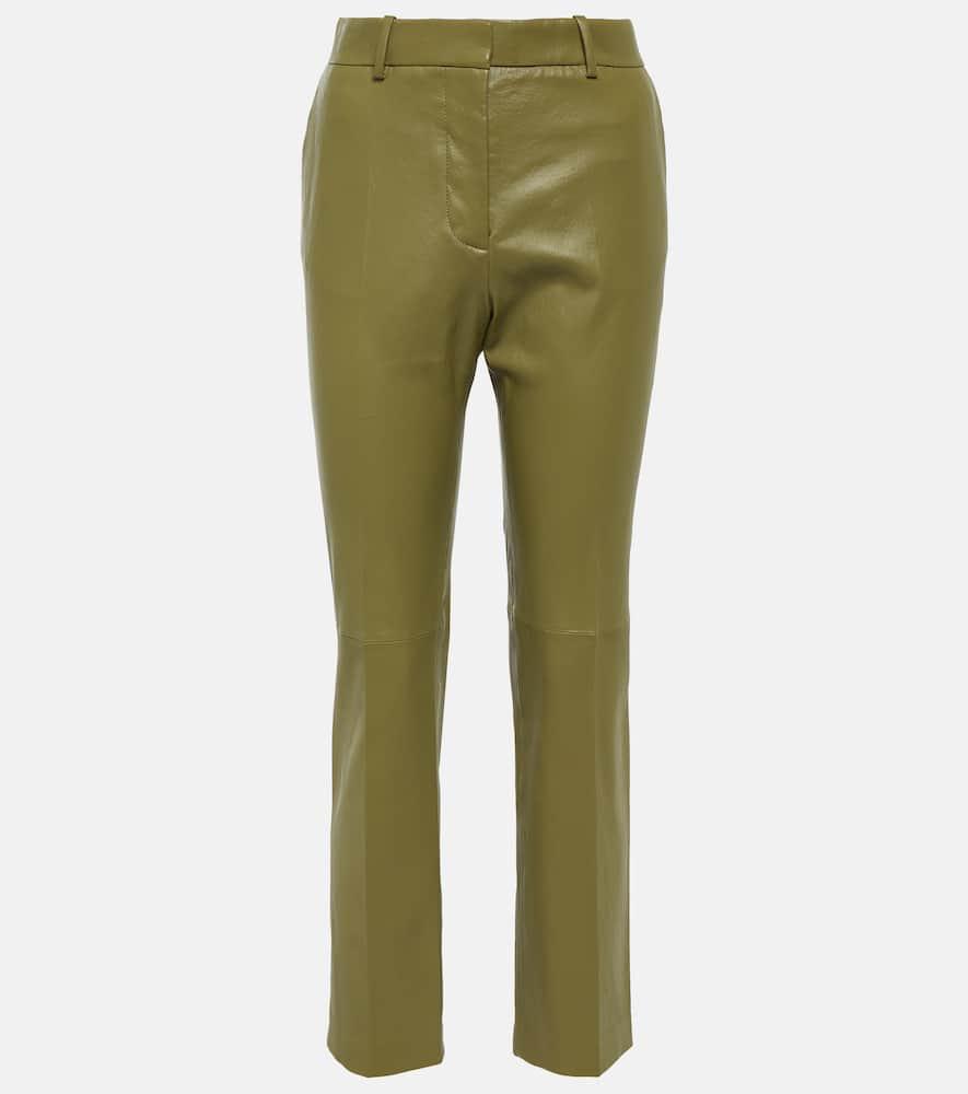 joseph coleman leather straight pants