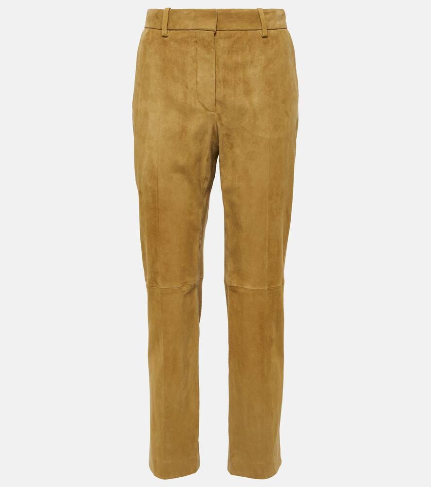 joseph coleman suede cropped pants