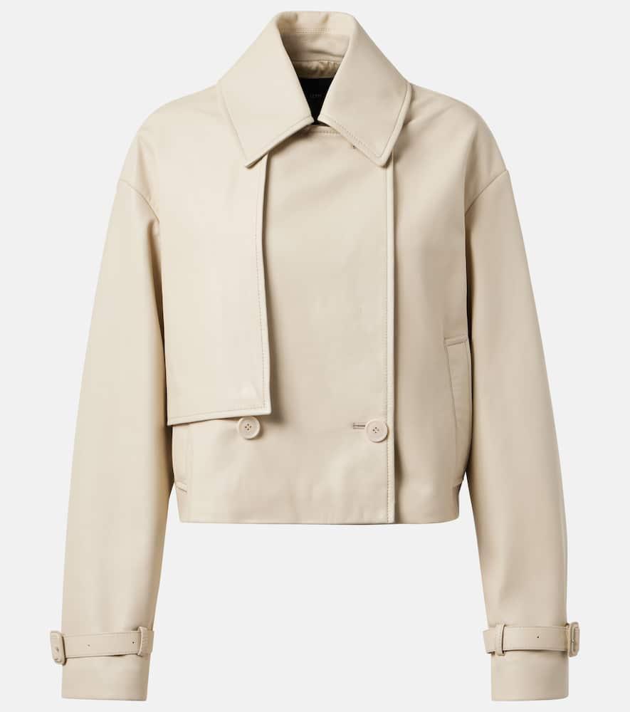 joseph cropped leather jacket