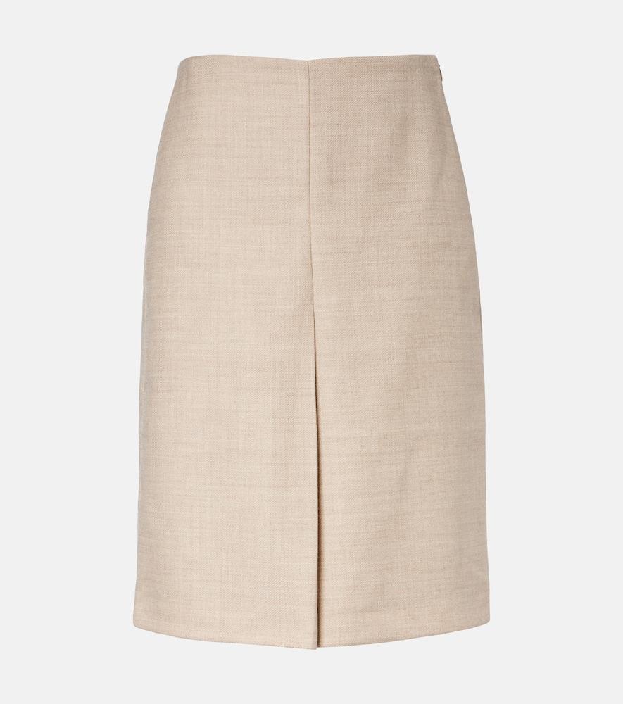joseph duggan virgin wool midi skirt