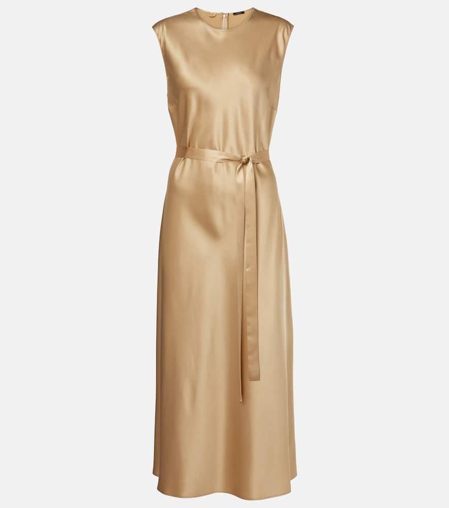 joseph garnier silk satin midi dress