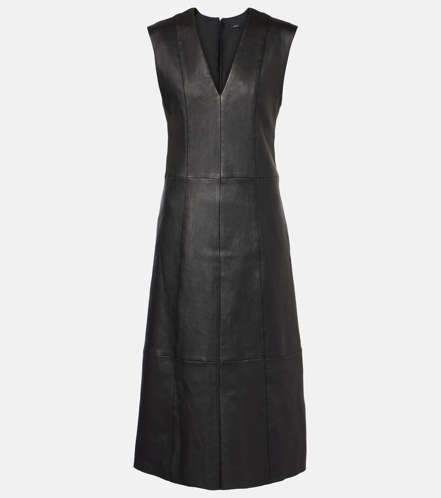 joseph kosma leather midi dress