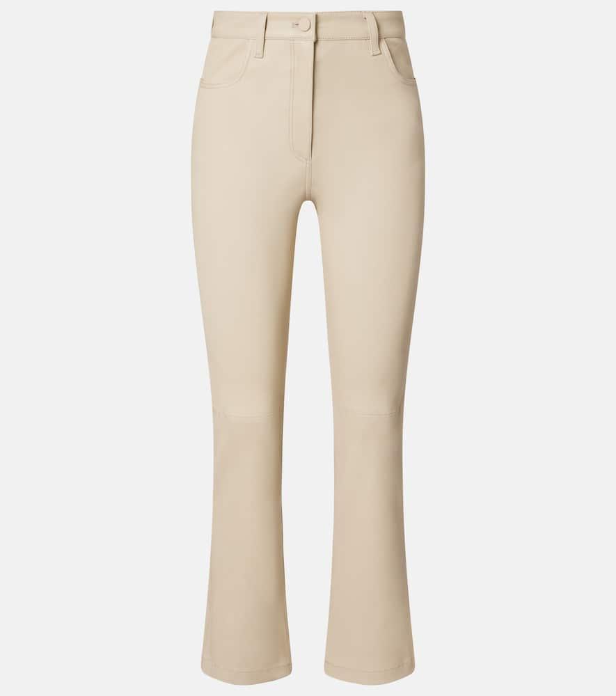 joseph leather bootcut pants