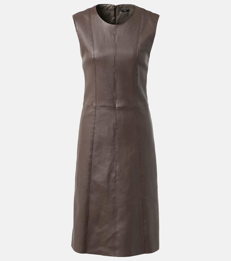 joseph leather midi dress