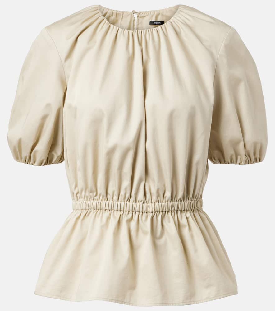 joseph merlin peplum cotton blouse