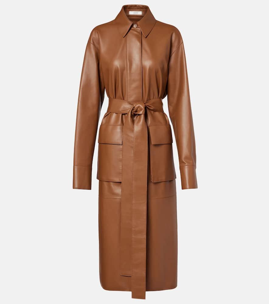joseph okabe leather coat