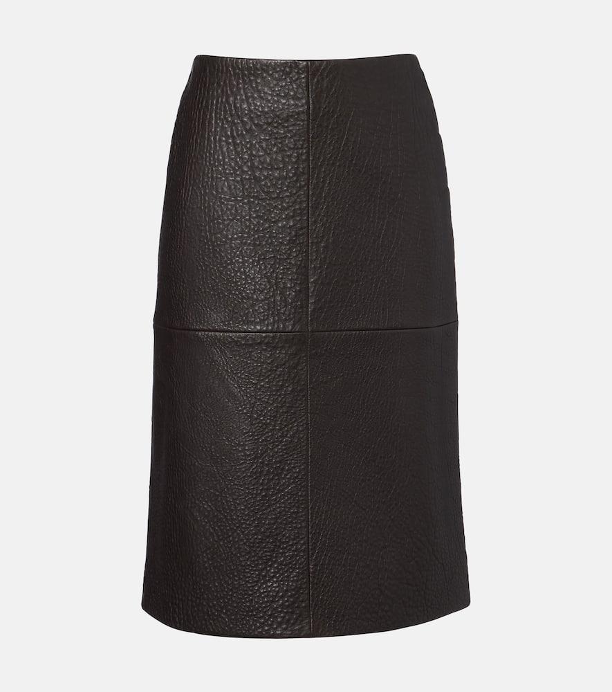 joseph shroff leather pencil skirt