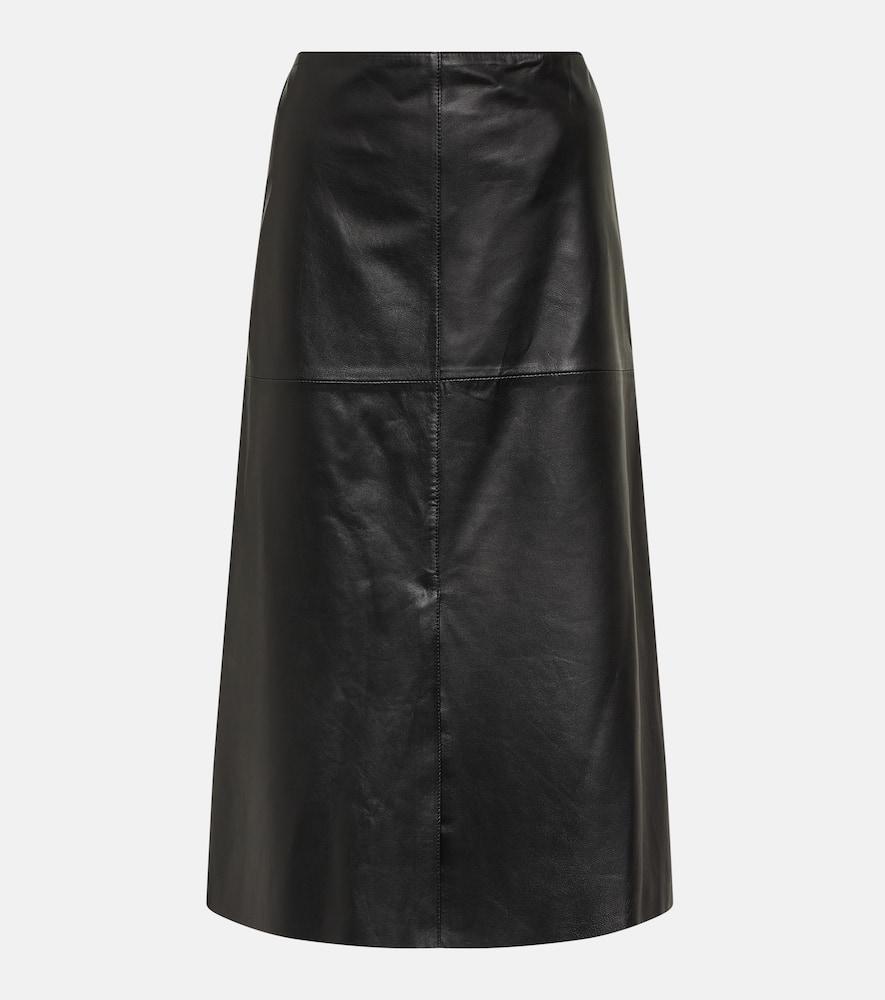 joseph sidena leather midi skirt