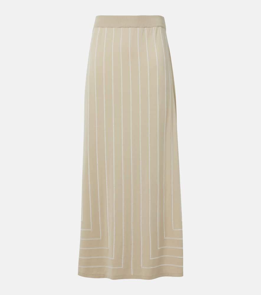 joseph striped cotton and silk maxi skirt