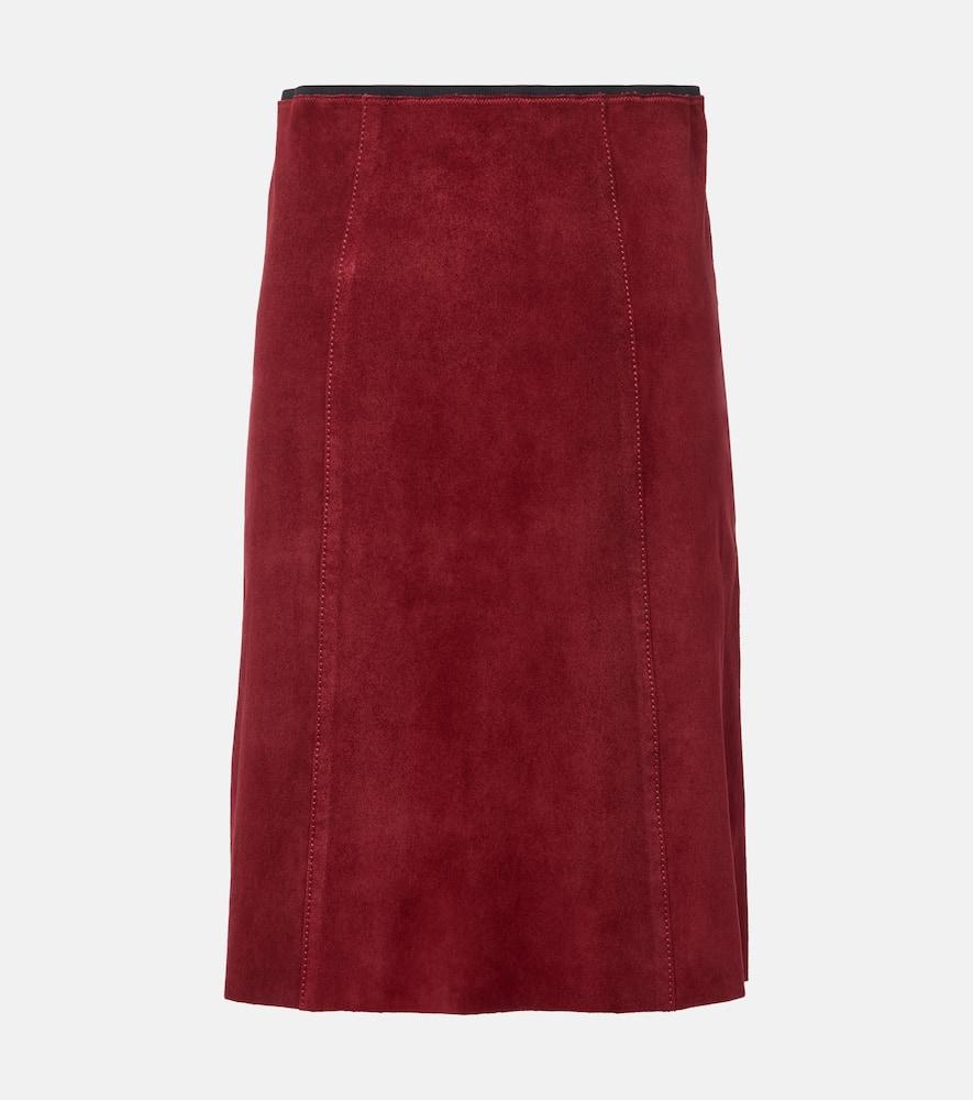 joseph suede midi skirt