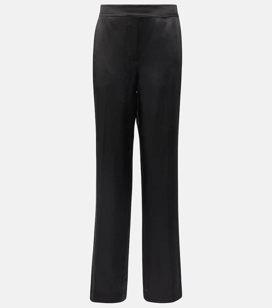 joseph tova silk satin straight pants