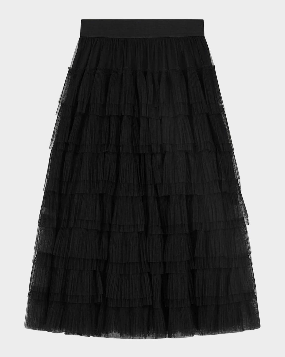 josepha layered tulle midi skirt