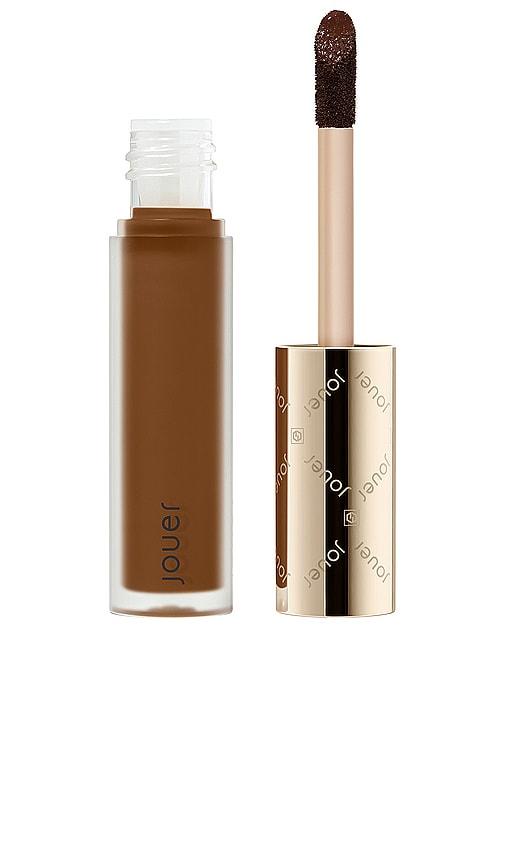 jouer cosmetics essential high coverage liquid concealer in cappuccino.