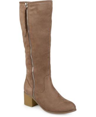 journee collection womens sanora regular wide calf stacked block heel boots