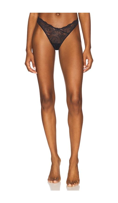journelle mae thong in black.
