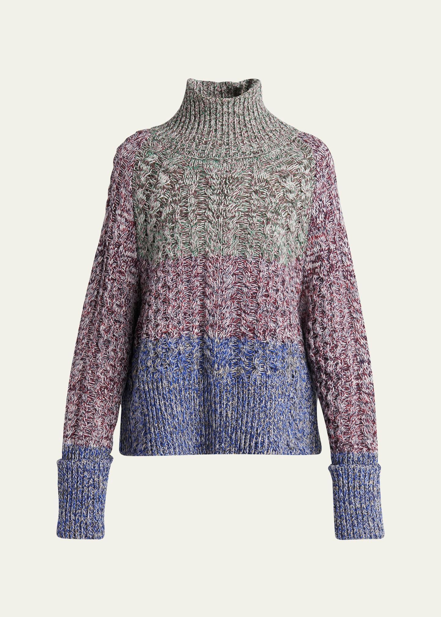 journey cable-knit turtleneck sweater