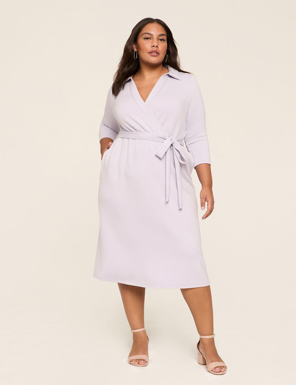 journey faux-wrap dress
