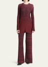 journey long-sleeve rib knit mini dress